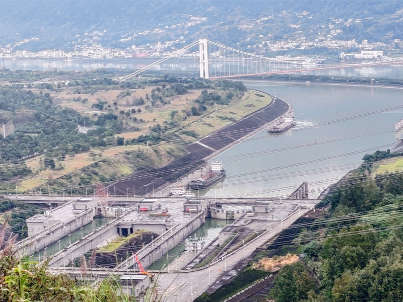壇子嶺鳥瞰三峽大壩全貌