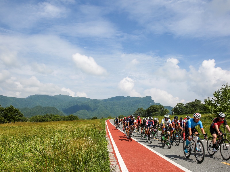 《九湖競速》時間：2017年，地點：大九湖，作者：郭裕銘，電話：18772830527，地址：神農架林區報社_副本