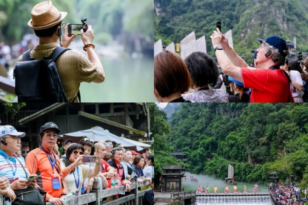 不是畫!是宜昌三峽人家:云霧繞青山,扁舟穿碧波,引多國(guó)旅行商駐足拍攝
