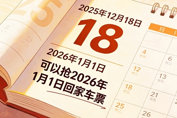 今天可以開(kāi)始購(gòu)買(mǎi)元旦回家的車(chē)票啦!